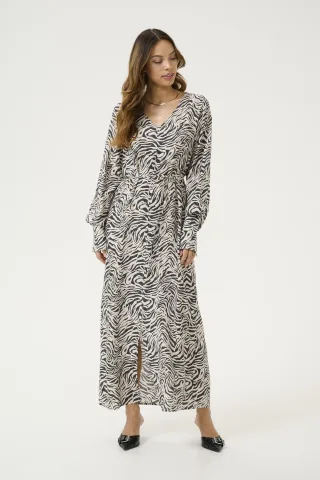 Kleid Loose fit Black Oyster/Moonstruck Animal dark grey