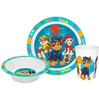 Geda Labels GmbH Kindergeschirr-Set Paw Patrol Boys (3-tlg), PP, Blau, 21,5x21,5x8,5, spülmaschinengeeignet