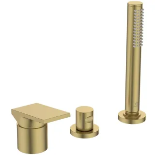 Ideal Standard 3-Loch-Badearmatur Extra m.HB o. Wanneneinlauf Brushed Gold, BD517A2 BD517A2