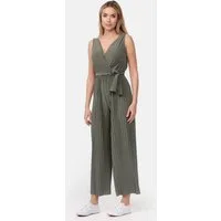 Worldclassca Jumpsuit Worldclassca Jumpsuit Pleated Overalls mit Gürtel Ärmellos Sommer