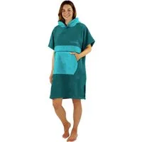 normani Badeponcho Damen Badeponcho, Midilänge, Baumwolle, Kapuze, Schlupf, Badehandtuch aus 100 % saugstarker Baumwolle
