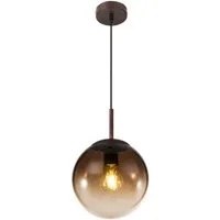 GLOBO LIGHTING LED Pendelleuchte, LED wechselbar, warmweiß, klein ausgefallene Glas-kugel hängend für über Kochinsel & Bett, Ø20cm