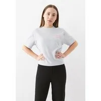 ONLY Kurzarmshirt ONLVIVVI LIFE S/S LOVELY TOP JRS Baumwolle, regular fit, Rundhals