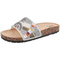 Ital-Design Damen Mules Freizeit Pantolette (86706214) Flach Pantoletten in Weiß