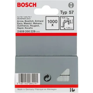 Bosch Flachdrahtklammer Typ 57, 10,6 x 1,25 x 6mm - 2609200229