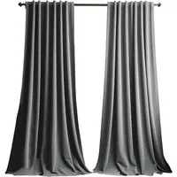 Jibenhome Gardine Vorhang mit Kräuselband Samt Verdunklungsvorhänge, Blickdicht Vorhänge (2 St), Gardinen Wohnzimmer Vorhangschals, B132cm Thermogardine Schlafzimmer