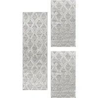 Carpettex Hochflor-Bettumrandung Boho-Design, Höhe 20 mm, (Bett-Set, 3-tlg., Bettvorlage), Schlafzimmer Teppich Bettumrandung Läufer Set 3 teilig