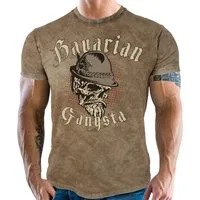 LOBO NEGRO® Trachtenshirt für echte Bayern-Fans: Bavarian Gangsta im vintage used Look retro