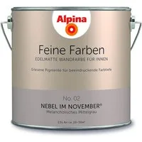 Alpina Wandfarbe Alpina Feine Farben 2,5 Ltr. No. 02 Nebel im November - Melancholische
