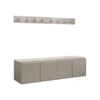 Mirjan24 Garderoben-Set, Kaschmir, Beige, Kunststoff, 168x42x46 cm, Garderobe, Garderoben-Sets & Serien, Garderoben-Sets