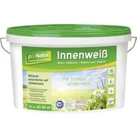 Pronatur Wandfarbe Pronatur Mineralfarbe Innenweiß 10 L weiß