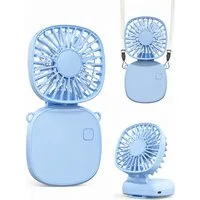 nsihing Handventilator Handventilator 3-in-1, Tragbarer Klappbarer Ventilator, 3 Windstufen, Leicht, Kompakt & Wiederaufladbar