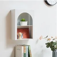 en.casa Wandregal, »Jäller« Metall 40 x 30 x 13 cm Weiß