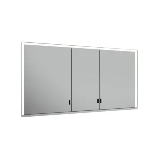 Keuco Royal Lumos Spiegelschrank 14316172301 Wandeinbau, silber-eloxiert, verdecktes Ablagefach, 1400 x 735 x 165 mm