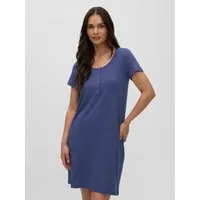 Mamalicious Umstandsnachthemd MLMIRA SOLID JRS NIGHTGOWN 2F A. E. NOOS aus Baumwolle, Regular Fit, mit Rundhalsausschnitt, kniefrei