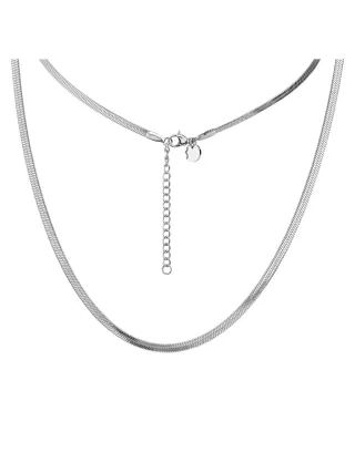 Zeeme Stainless Steel Collier Stahl glanz 50+5 cm