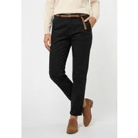 SUBLEVEL Stoffhose Damen Chino Hose mit Flechtgürtel Paspeltaschen, Flechtgürtel inklusive, Chino Hose