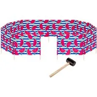 Garronda Windschutz Strand Sichtschutz 15m lang mit Gummihammer Garten Meer GAEX001, (mit Gummihammer)
