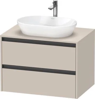 Duravit Ketho.2 Konsolenwaschtischunterbau wandhängend Taupe Matt 800x550x568 mm - K24895091910000 K24895091910000
