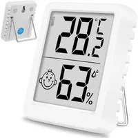 VERK GROUP Hygrometer Digital Hygrometer Thermometer Luftfeuchtigkeit Temperaturmesser, (1-St), LCD-Display, Hygrometerfunktion