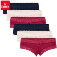 celodoro Panty Damen Hipster Panty mit Spitze (6er Pack) Dessous Slips