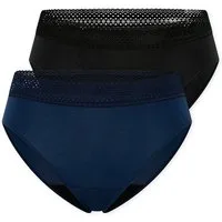 Schiesser Periodenslip Schiesser Care (2er Pack) feuchtigkeitsabsorbierend und leicht saugfähig, Single-Jersey-Qualität