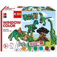 Marabu Kreativset Marabu KiDS Window Color Set Dinosaurier, 6 x 25 ml Fensterfarbe