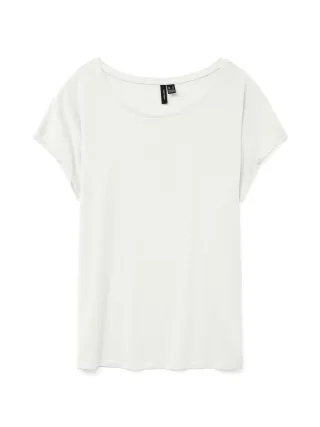VERO MODA - VMAVA PLAIN SS TOP JRS NOOS Snow White - Gr. - L