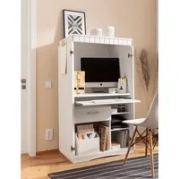 VOGL Möbelfabrik Sekretär Niklas, PC-Schrank, Home Office, Maße 80x50x138 cm, Made in Germany