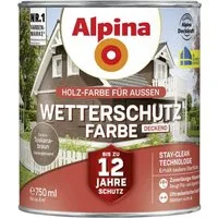 Alpina Holzschutzlasur Alpina Wetterschutzfarbe 0,75 L toskanabraun