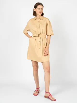 Silvian Heach Kleid Woman's Beige