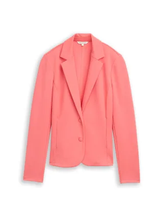 Tom Tailor - Slim Fit Blazer mit Eingriffstaschen soft coral pink - Gr. - S
