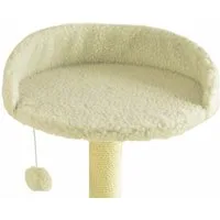 nanook Ersatz-Kratzbaumstamm Sitzplatz Liegemulde Topseat für Sigurd 40220 Ø 46 cm Weiß Teddyfell