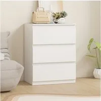 HOMCOM Kommode mit 3 Schubladen (Schubladenschrank, 1 St., Sideboard), für Wohnzimmer, Schlafzimmer, Weiß