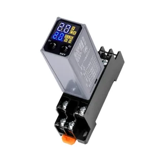 H3Y-2 LCD Time Relay AC 220V DC 12V 24V Adjustable Digital Display Dual Time Control Cycle Delayer with Base High-Precis