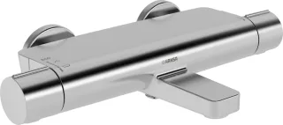 Hansa Wafü und Brausebatterie HANSAOPTIMA 6513, Stahl gebürstet, 6513220180 6513220180