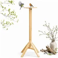 Mucola Vogelhausständer Vogelhausständer Ständer Vogelhaus Futterhaus Vogelhäuschen Holz 1,05m, Zubehör für Vogelhäuser, unbehandelt