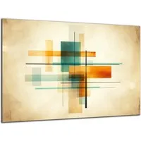 DARO Design Leinwandbild Modern Abstrakt Wandbilder XXL Wandbild Wand Deko Leinwand Bilder, (farbige Kreuze - Bild groß Wohnzimmer Schlafzimmer Küche Esszimmer Einteilig Querformat Fotodruck Leinwände Wanddeko Abstrakte Kunst Boho), 30x20cm