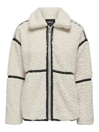 ONLY - ONLPARIS TEDDY JACKET OTW CC White Sand - Gr. - L
