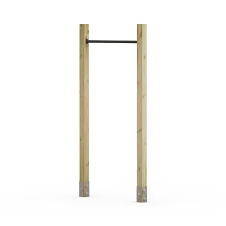 Klimmzugstange FIT 201 - Freistehendes Reck für Garten & Outdoor Krafttraining - Höhenverstellbar 60-210 cm - Wetterfestes Massivholz - Wickey