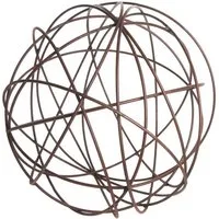 Dragimex Dekokugel Drahtkugel, Gartenkugel aus Rundeisen 30cm Naturrost