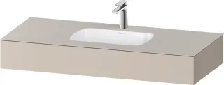 Duravit Qatego Einbauwaschtisch mit Konsole Taupe Matt 1200x550x170 mm - QA4692091910000 QA4692091910000