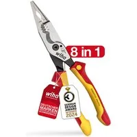 Wiha Elektro-Installationszange 8in1 (45705), Multifunktionszange für Elektriker, 8in1