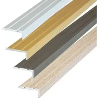 Dalsys Treppenkantenprofil Selbstklebendes Profil aus Aluminium (135 cm, 25 x 20 mm, Champagner, 1-St), Bodenprofil für Treppenwinkel