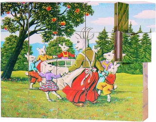 Goki Puzzle 57877 - Märchen Würfel [20 Teile]