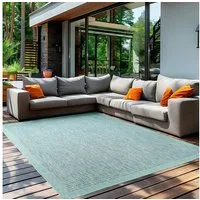Teppium Outdoorteppich Unicolor - Einfarbig, Rechteckig, Höhe: 5 mm, Teppich Wetterfest Balkon Küchenteppich Flachgewebe Sisaloptik
