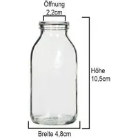 NaDeco Dekovase Glasfläschchen, 32 Stk, Größe 10,5x4,8cm Deko-Glasflaschen