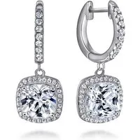 Lisandra Scott Paar Creolen 925 Silber Creolen Ohrringe für Damen mit Steinen in Kristallpavé, Luxuriös, leicht & hautfreundlich – Schmuck für jeden Anlass mit Stil