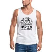 Neverless Tanktop Herren Tank-Top Japan Okinawa Beach Island japanische Schriftzeichen mit Print