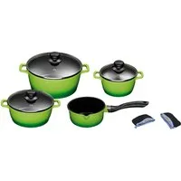 KING Topf-Set, Aluminiumguss (Set, 7-tlg., je 1 Kochtopf Ø 16/20/24 cm, 1x Stielkasserolle Ø 16 cm), Induktion